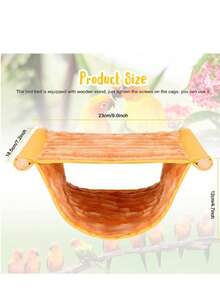 Winter Warm Bird Nest Hammock Style Canary Cage Plush Fluffy Bird House Parrot Cage Accessories - Multicolor - View 5