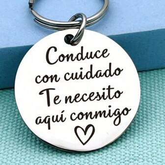 1 pieza Llavero de conducción español, regalo para papá, novio, esposo, Día de San Valentín, regalo para conductores mujeres y hombres, escuela