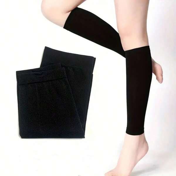 1Pair Of Unisex Summer Thin Leg Covers Warm Compression Socks For Knees, Ankles And Elbows Support Non-Slip Sports Foot Covers Polyester