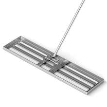 GOFLAME Lawn Leveling Rake Heavy Duty Level Lawn Tool With Ergonomic Handle - Silver - View 10