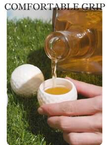 Golf Ball Shaped Shot Glass 50ml Golf-Shaped Plastic Shot Glasses - Insulated Reusable Travel-Ready Golf Ball Design, Durable Polystyrene With Polka Dot Pattern, Perfect Gift For Golf Lovers (Christmas, Father's Day, Valentine's Day), Golf Accessories
