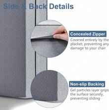 Gel Memory Foam Recliner Cushion For Elderly, Extra Large Seat Cushion, Dual-Layer Foam Chair Pad For Couch, Armchair, Wicker Chairs, Floor, 18 * 18 * 4in, Light Gray - 玫瑰紅 - 查看 6