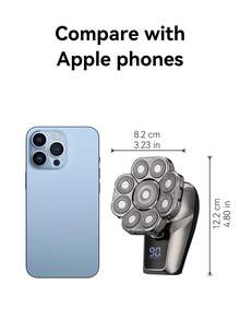 Electric Shaver, Suitable For Haircuts, Ultimate Men's Cordless Rechargeable Bald Shaver With Rotating Blades, Hair Clipper, Nose Hair Trimmer, Comb, Massager, Nine-Blade Electric Shaver. - Multicolor - View 10