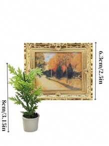 Juego de 1/2/3/5 piezas de accesorios en miniatura para casa de muñecas: muebles realistas, alfombra, gato decorativo, pintura clásica y decoración del hogar para crear una cómoda y elegante morada en miniatura. (Los productos en miniatura pueden tener pequeños defectos dentro de lo normal que no afectan el efecto general. Los compradores preocupados deben comprar con precaución.)