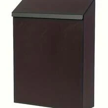 1个复古金属邮箱，美式复古风格，垂直壁挂式可上锁金属邮箱 - 顶部取用，无需用电，适用于家庭和办公室装饰