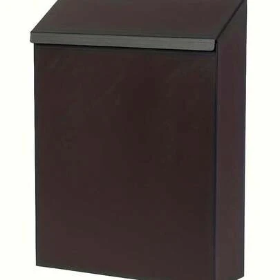 1个复古金属邮箱，美式复古风格，垂直壁挂式可上锁金属邮箱 - 顶部取用，无需用电，适用于家庭和办公室装饰