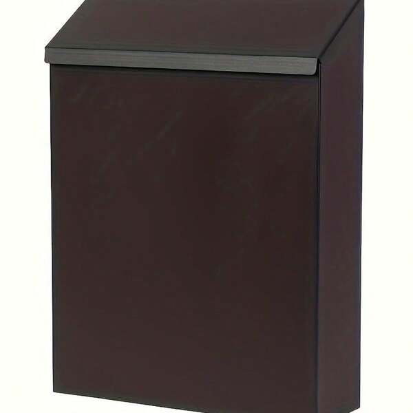 [Rustic Metal Mailbox] Rustic American Style 1pc Vertical Lockable Wall-Mounted Metal Mailbox - Top Access, No Electricity Required For Home & Office Decor