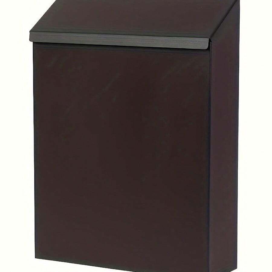 1个复古金属邮箱，美式复古风格，垂直壁挂式可上锁金属邮箱 - 顶部取用，无需用电，适用于家庭和办公室装饰