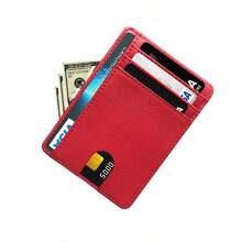 RFID Blocking Card Holder ID Plate Holder PU Leather Ultra-Thin Card Sleeve Pocket Wallet Portable Fashion Simple Multi-Slot Card Holder Slim For Women Wallet Mini Wallet Purse Wallet RFID Wallet Card Wallet