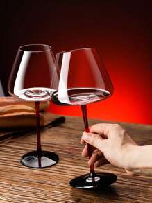 6/4 piezas Copas de vino de tallo largo color borgoña, 710ml Copas de champán de cristal transparente, Cristalería elegante para boda, bar, Día de San Valentín, fiesta de cumpleaños