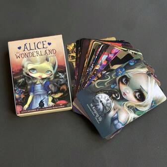 Alice The Wonderland Oracle Tarotkaarten, Engelstalige kaartenset met waarzegkaarten, partyspel, vakantiecadeau