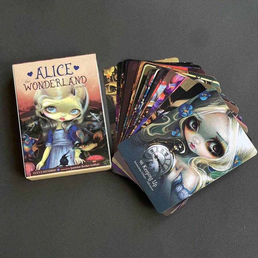 Alice The Wonderland Oracle Tarot Cards, English Deck Fortune Telling Cards, Party Game, Holiday Gift - Multicolor - View 1