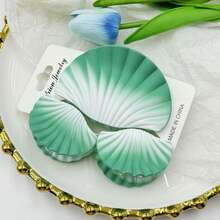 6 件套女士贝壳发饰套装，包括发夹、发爪，百搭波西米亚街头时尚，采用 ABS 塑料制成，强力抓握，适合浓密和稀疏的头发，适合所有季节夏季发夹发夹发夹发夹 - 彩色 - 查看 3