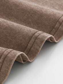 Hot Blooded Japanese Cartoon Anime: One Step Inside The First Divine Fist Screen, One Fist Of God, Inspirational Story, Boxing Enthusiast, Gym Muscle Male Gospel, Become A Hot Blooded Male Boxer Pattern Printed 230g Washed Cotton T-Shirt, Men's Summer High Quality Printed Washed Cotton Retro Fashion Brand Loose Casual Coffee T-Shirt, Single Piece, Suitable For Outdoor Wearing In Summer, With A Certain Thickness, Daily Wear And Friend Gifts, Back To School Gifts - 咖啡棕 - 查看 3