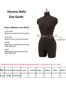 哥特风格女士 PU 皮带，休闲街头百搭，可调节松紧腰带，性感女士配饰，适合狂欢