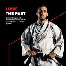 Karate Uniform For Children And Adults, Lightweight For Students, Martial Arts Karate Gi With Belt - Blanco - View 12