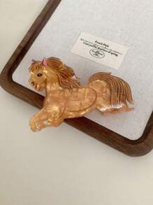 1 pieza Pinza de pelo de acrílico con diseño de animal y planta lindos, pinza de pelo con forma de Pegaso y unicornio de dibujos animados, pinza de acrílico con forma de hoja de arce de Acción de Gracias, accesorios de moda creativos para el cabello de mujeres y niñas, pinza de pelo de otoño, pinza elegante de invierno para outfits de vacaciones para mujer