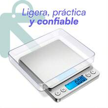Lincky Báscula Gramera Cocina Digital Alta Precisión, 0.1 X 1000g, ideal para pesar alimentos, frutas, verduras. - Gris - Ver 5