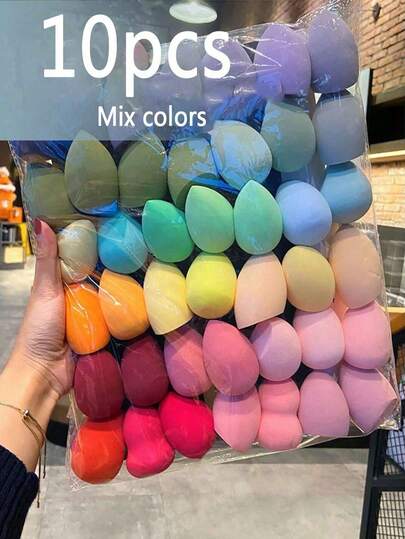 2/5/10/15/20/25/50 件/套 多色化妆海绵，随机形状和颜色，适用于液体、膏状和粉状化妆品的混合美妆海绵，不含乳胶，适合所有肤质，化妆，价格实惠，房间装饰，梳妆台，旅行，卧室，化妆配件，粉扑，美妆蛋，散粉扑，化妆海绵，价格实惠，圣诞礼物，化妆品，化妆工具，便宜货，礼物，女士礼物，圣诞礼物