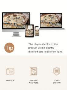 1 Stück Großer Teppich für Wohnzimmer in Mehrfarbig, abstraktes modernes minimalistisches Druckmuster, Flauschiges Material, weich und angenehm anzufühlen, leicht zu pflegen, wasserfest und fleckresistent, rutschfeste Rückseite, Teppich für Lobby, Schlafzimmer, Wohnzimmer, Badezimmer, Küche, Esszimmer, Büro, Raumdekoration und Fußmatte, für Feiertage.