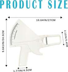 Un calibrador de grasa corporal blanco adecuado para uso fitness, que puede medir con precisión el espesor del pliegue cutáneo y brindar información sobre el porcentaje de grasa corporal. - Blanco - Ver 3