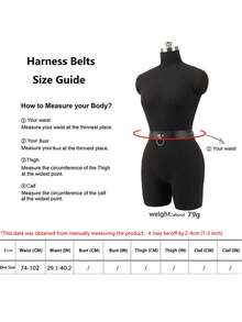 哥特风格女士 PU 皮带，休闲街头百搭，可调节松紧腰带，性感女士配饰，适合狂欢