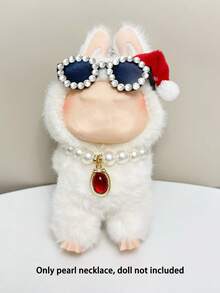 For Labubu Pearl Necklace Decoration. Compatible With Labubu 1st And 2nd Generation. Suitable For Labubu Accessories Dress Up Necklace Labubu & Fashion Dolls, Decorative Pearl Necklace Mixed Colors Perfect Gift For Figure Collectors, Doll Accessories, Playful Design, Cute Figurines, Detailed Craftsmanship - Multicolor - View 13