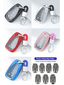 Full Protective Car Key Case Suitable For Chevrolet Series For Malibu XL For Trax For Camaro For Cruze For Blazer For Tracker For Orlando For Equinox Car Remote Key Cover Exquisite High-End Keybag Suitable For Both Men And Women
