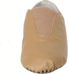 Unisex PU Leather Upper Slip-On Jazz Shoe With Up Elastic For Women And Men's Dance Shoes-UPD-2025 - 棕色 - 查看 10