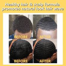 120克波浪造型蜡套装 - 强力定型360°波浪分层造型啫喱（含乳木果油）、波浪造型控制蜡（深波浪造型泥）、360°波浪训练霜（含波浪帽）、丝滑发带、波浪梳，抚平毛躁，天然护发 - 黑色 - 查看 7