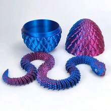 3D Printed Crystal Python Egg Rotating Transparent Snake Egg Desk Decor