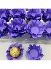 80 Cupcake Wrappers For Fine Sweets Flower Wedding Anniversary Ultrafest Lulli Style Model - Lilac - View 1