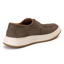 Men's Casual Leather Moccasin With Comfortable Sole – Style And Versatility For Everyday Life - 灰色 - 查看 5