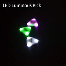 LED Light-Up Guitar Picks, Bass Guitar Night Glow Plectrums, Available In Three Colors (White/Green/Purple),Guitar Led,Guitar Gifts,Picks Guitar Accessories,Rock Music,Guitar Capo,Inflatable Guitar