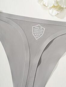 8 件女士舒适薄款丁字裤，性感内衣无缝低腰三角裤比基尼套装 - 彩色 - 查看 6