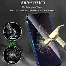 kamyuurs 3 pezzi di pellicole protettive in vetro temperato anti-sbirciatura di alta qualità, compatibili con Galaxy S20/S21/S24/A05/A12/A21/A25/A32/A33/A34/A35/A51/A52/A53/A54/A55 - resistenti ai graffi, anti-impronta, impermeabili, anti-macchie, facili da installare, pellicola protettiva durevole, schermo anti-macchie | Finitura lucida | Facile installazione del vetro, protezioni per lo schermo di smartphone