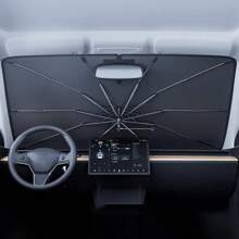 Car Windshield Sun Shade, Heat Insulation And Sun Blocking, Foldable And Retractable Sun Shade For Automotive, Available In Small And Large Sizes. Multi-Functional Umbrella Can Be Used As Sun Shade, Rain Shade, Heat Insulation Shade, Sun Protection Shade And Car Accessory.