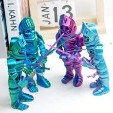 Figurine articulée d'un soldat zombie d'anime - Corps entier imprimé en 3D avec articulations flexibles, matériau plastique, faveur de fête, décoration de bureau, couleurs réfléchissantes uniques, sans électricité nécessaire - Parfait pour Noël, Halloween, Pâques, Thanksgiving. Modèle de guerrier squelette avec mouvement libre