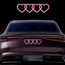 4 pegatinas de decoración en forma de corazón con logos de amor para coche, aplicables en ventanas, carrocería, parte trasera o moto, laptop - Rosa - Ver 11