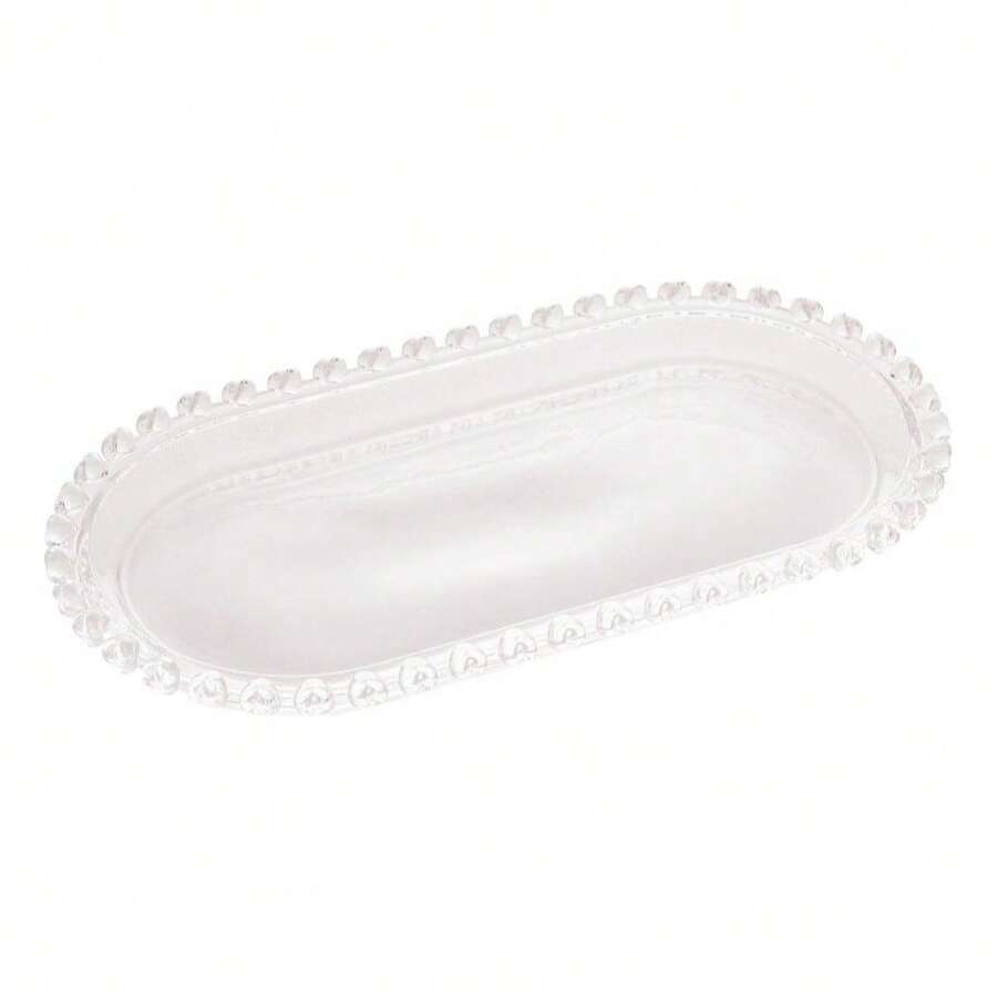 Travessa Oval De Cristal Coração 25cm - Lyor - Multicolorido - Visão 1