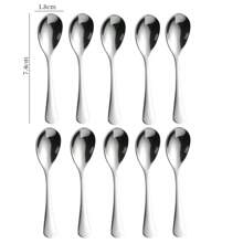 5pcs/10pcsExtra Small 304 Stainless Steel Spoon, Coffee Spoon, Seasoning Spoon, Salt Spoon, Medicinal Powder Spoon, Seasoning Spoon, Ice Cream Spoon