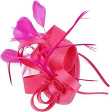 Derby Fascinators Women High Tea Party Hat Wedding Cocktail Flower Headware With Mesh And Feathers - Y-rose - View 4