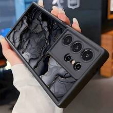 1个斑点大理石纹防震手机壳，加厚防滑保护套，兼容 17/17 Air/17 Pro/17 Pro Max、荣耀、红米、三星Galaxy等手机 - 黑色 - 查看 4