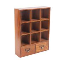 TFCFL 9 Cube Storage Shelf Organizer, Wooden Bookshelf Floating Shelf Cabinet Storage Desktop Organization With 2 Drawer 13.1" D X 3.9" W X 16.7" H - Gỗ - Xem 2