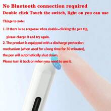Bolígrafo táctil capacitivo universal, compatible con tabletas y teléfonos inteligentes iOS y Android, con 2 repuestos, compatible para escribir, dibujar, tomar notas, con indicador de estado, acoplamiento magnético, puntas reemplazables, larga duración de la batería