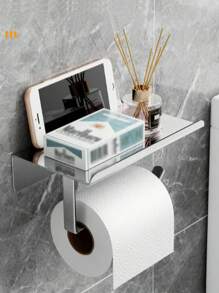 1pc Wall-Mounted Aluminum Alloy/Stainless Steel Bathroom Toilet Paper Holder
