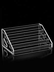 Acrylic Clear Multi-Layer Makeup Organizer - Cosmetic Storage Rack For Nail Polish, Eyeshadow Palettes & More - Polished Finish, Portable Design For Bathroom Organization