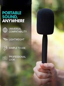 Durable ABS Wireless Microphone Stand, Portable Handheld Stand With Kickstand, Sturdy Construction, Microphone Stand, Wireless Microphone For Mobile Phones,Micro Sans Fil,Micro Cravate,Microphone,Telephone Portable,Kpop,Microphone,Bras De Micro,Microphone,Micro Sans Fil,Bonnette Micro
