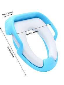 1pc [Soft Padded Toilet Seat] Soft Padded Toilet Seat For Kids | Ergonomic Design, Child-Toilet Seat Converter For Standard Toilets, Baby Potty Training Aid, Cute Secure Handles For - Multicolor - View 4
