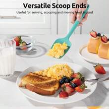 4 pièces Set de cuisson en silicone, comprenant une spatule à gâteau en silicone, un grattoir en forme de T, un ustensile grattoir résistant à la chaleur, un mélangeur à salade, un grattoir en silicone, un kit d'outils de cuisson, convenant pour la cuisson, le mélange, le beurre et le mélange de confiture, lavable au lave-vaisselle